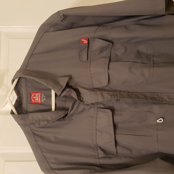 Red Hook Lure Clothing Company Gray Button Up Shirt Men's XL - Picture 2 of 7